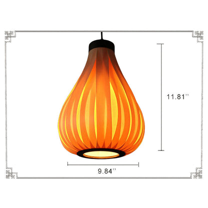 Vintage Solid Wood 1-Light Pendant Light