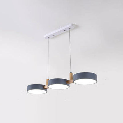 Modern Macaron Drum Shape 3-Light LED Chandeliers