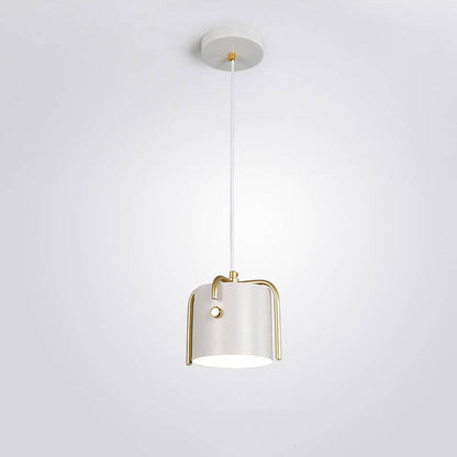 Nordic Simplicity Cylinder Barrel Metal 1-Light Pendant Light