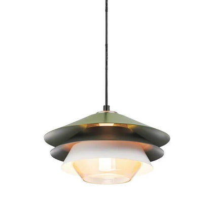 北欧風のカラフルなレイヤードメタリック1灯LEDペンダントライト