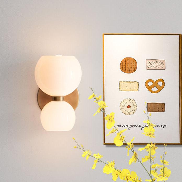 Modern 2-Light Bowl Shaped Wall Sconce Lamps
