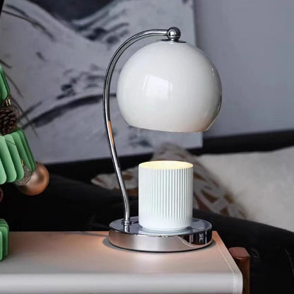 Contemporary Scandinavian Iron Stainless Steel Round Ball 1-Light Melting Wax Table Lamp For Bedroom