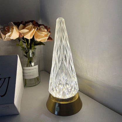 Creative Simplicity Christmas Acrylic Tree LED Night Light Table Lamp