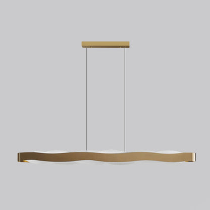 Modern Luxury Stainless Steel Long Bar Acrylic LED Chandelier