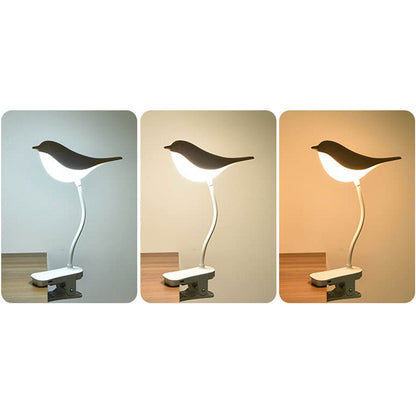Nordic Creative Bird Clip USB Charging LED Night Light Table Lamp