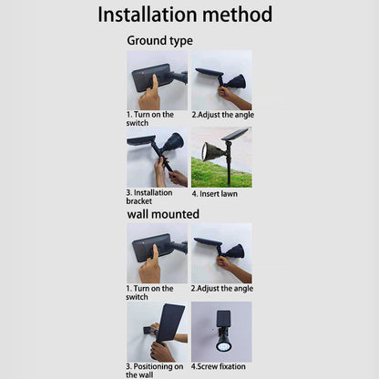Contemporary Industrial ABS Solar Waterproof LED Spotlight Lawn Insert Light For Outdoor Patio