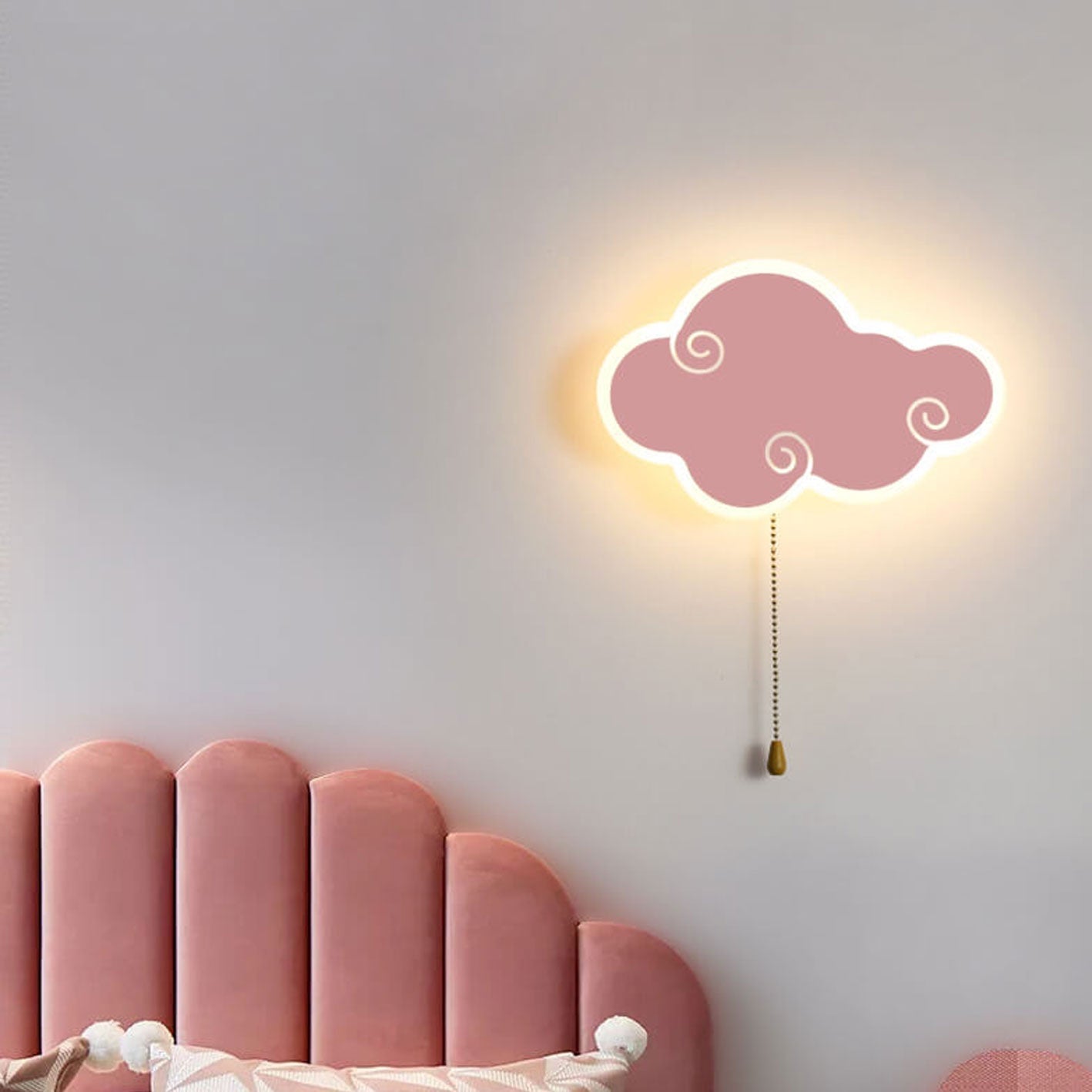 مصباح حائط LED بتصميم رسوم متحركة سحابية بسيطة وحديثة من الشمال 
