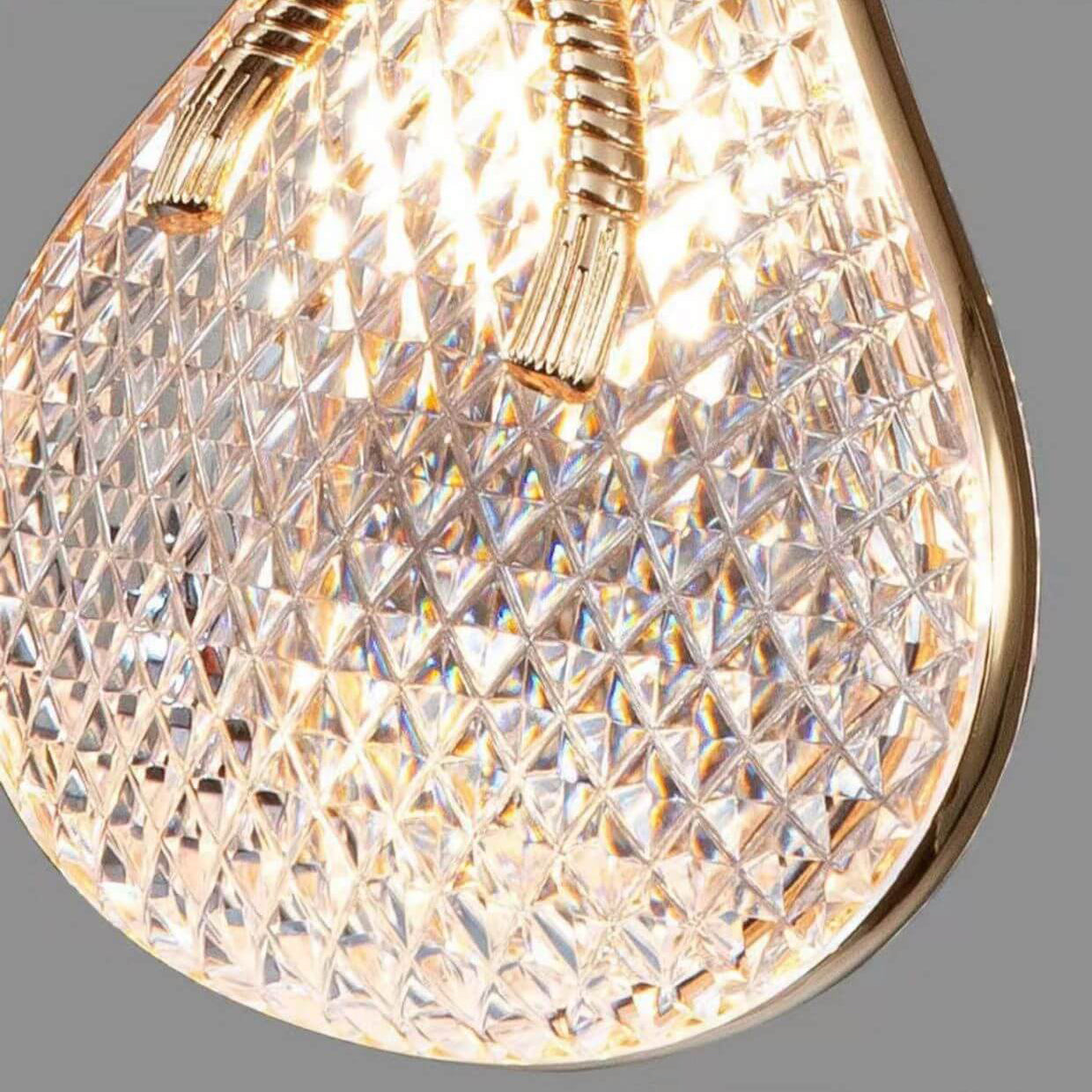Contemporary Creative Iron Acrylic Arc 1-Light Pendant Light For Living Room