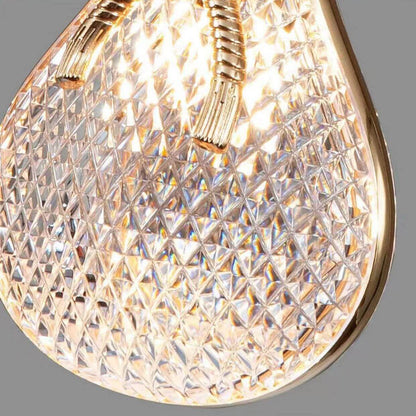 Contemporary Creative Iron Acrylic Arc 1-Light Pendant Light For Living Room