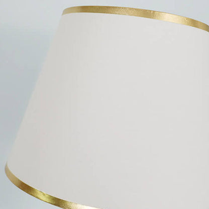 European Luxury Fabric Dome Oval Ceramic Base 1-Light Table Lamp