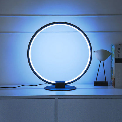 Modern Acrylic Ring Design RGB Lighting LED Table Lamp