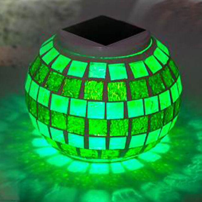 Tiffany Solar Waterproof ABS Mosaic Outdoor LED Lawn Light