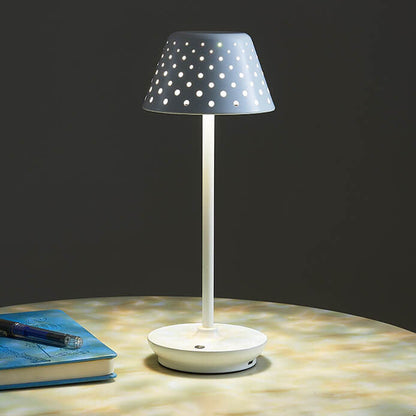 Modern Minimalist Perforated Wrought Iron USB Power-on LED Table Lamp