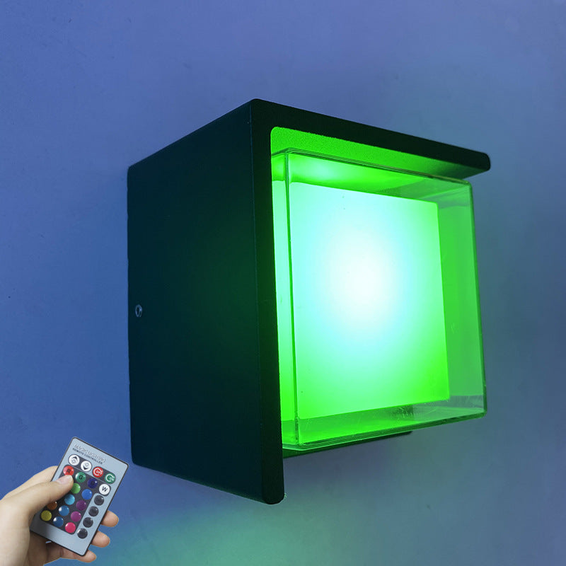 مصباح حائط LED ذكي خارجي معتم من الألومنيوم مع تطبيق 