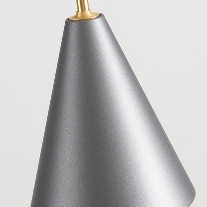 Modern Minimalist Solid Color Free Lift Conical 1-Light Pendant Light