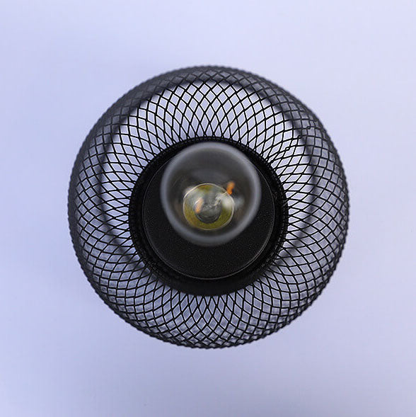 Modern Minimalist Battery Grid Iron Glass 1-Light Table Lamp