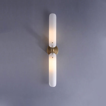 Modern Light Luxury Long Glass 1/2 Light Wall Sconce Lamp