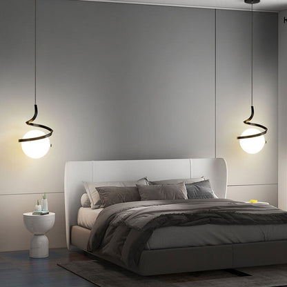 Modern Minimalist Wrought Iron LED Pendant Light