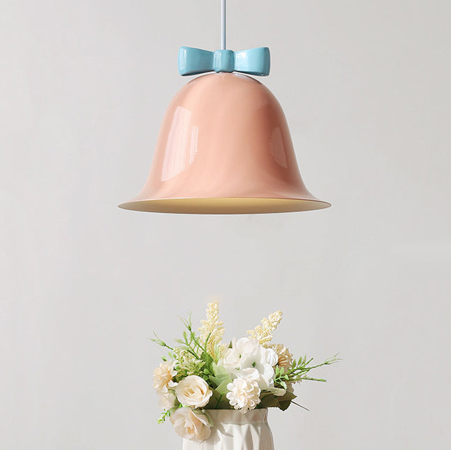 Nordic Minimalist Bells Bow Tie Iron 1-Light Pendant Light