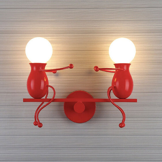 Modern Creative Two Little People 2-Light Wall Sconce Lamp