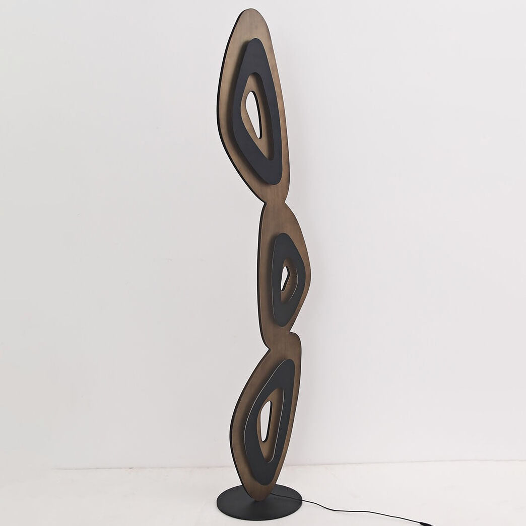 Modern Minimalist Acrylic Leaves Shadow Hardware Base LED Standing Floor Lamp