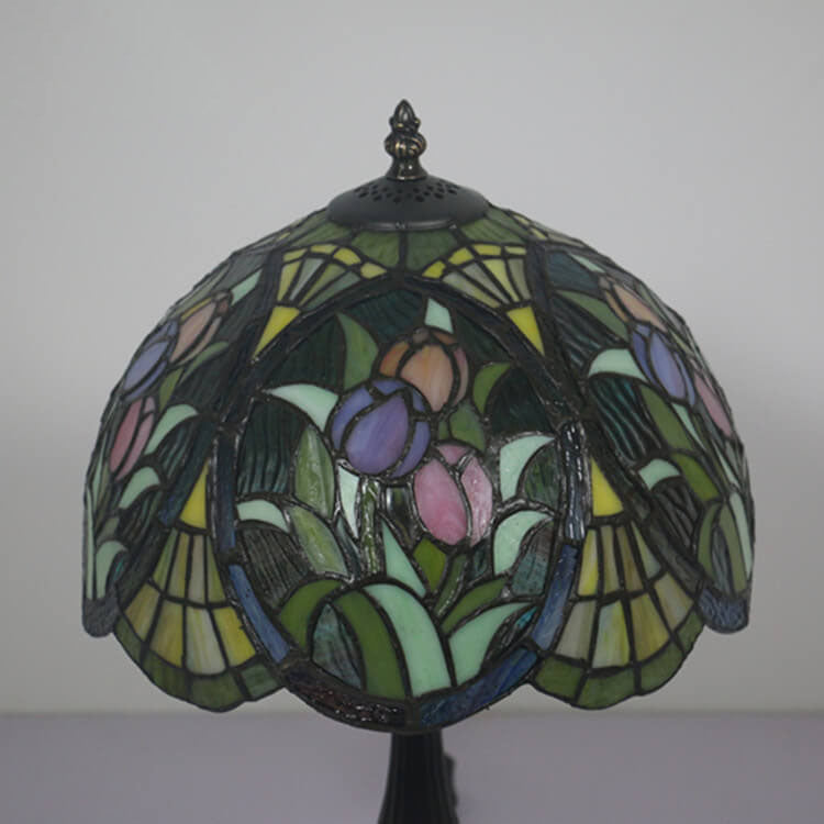Tiffany Rustic Stained Glass 1-Light Table Lamp