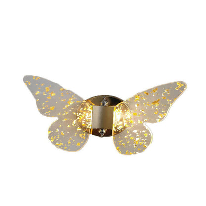 Modern Creative Gold Foil Acrylic Butterfly LED Wall Sconce Lamp