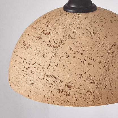 Minimalist Resin Round Dome Hand Sculpted 1-Light Pendant Light