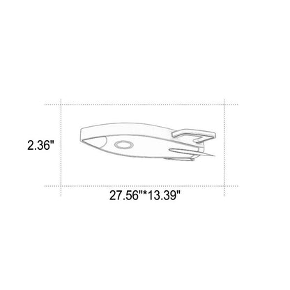 Cartoon Rocket-shaped Aluminum LED Flush Mount Ceiling Light