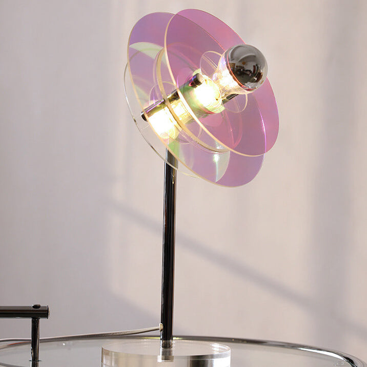 Modern Acrylic Space Saucer Design 1-Light Table Lamp