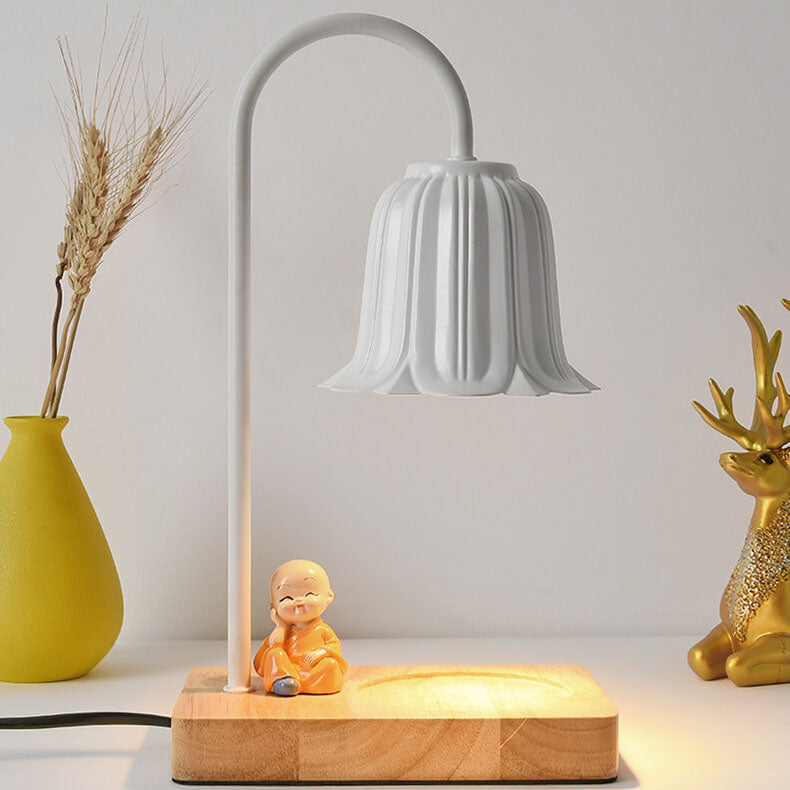 European Log Hardware Timing 1-Light Melting Wax Table Lamp