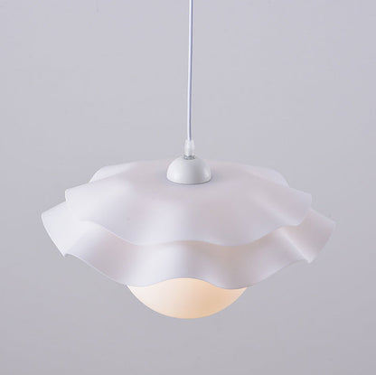 Modern Minimalist Petal Orb Acrylic Glass 1-Light Pendant Light For Living Room