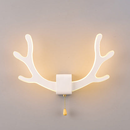 مصباح حائط LED بتصميم عصري من الأكريليك بتصميم إبداعي على شكل قرن الغزال 