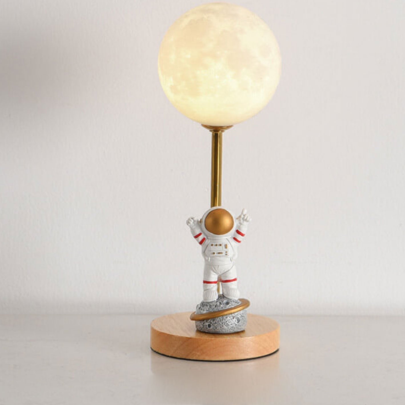 Nordic Creative 3D Printed Moon 1-Light Decorative Table Lamp