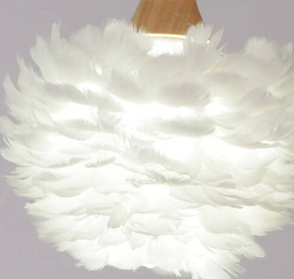 Modern Creative Feather Fishing Rod 1-Light Table Lamp