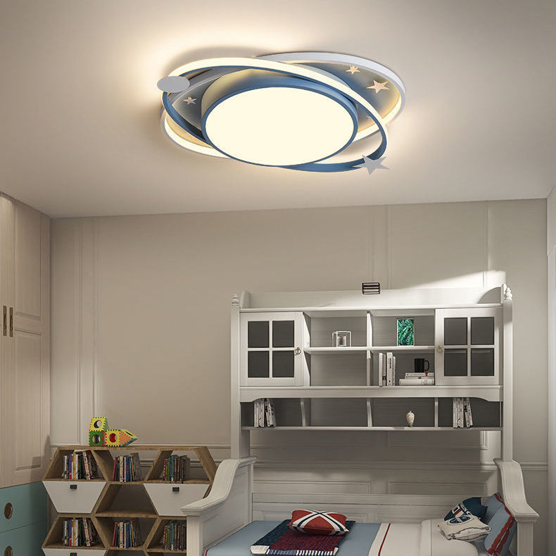 مصباح سقف LED دائري بيضاوي الشكل من الأكريليك والألومنيوم بتصميم آرت ديكو حديث لغرفة النوم 