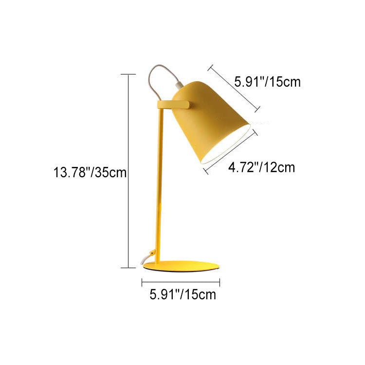 Nordic Macaron Color Creative Iron Bucket Design 1-Light Table Lamp