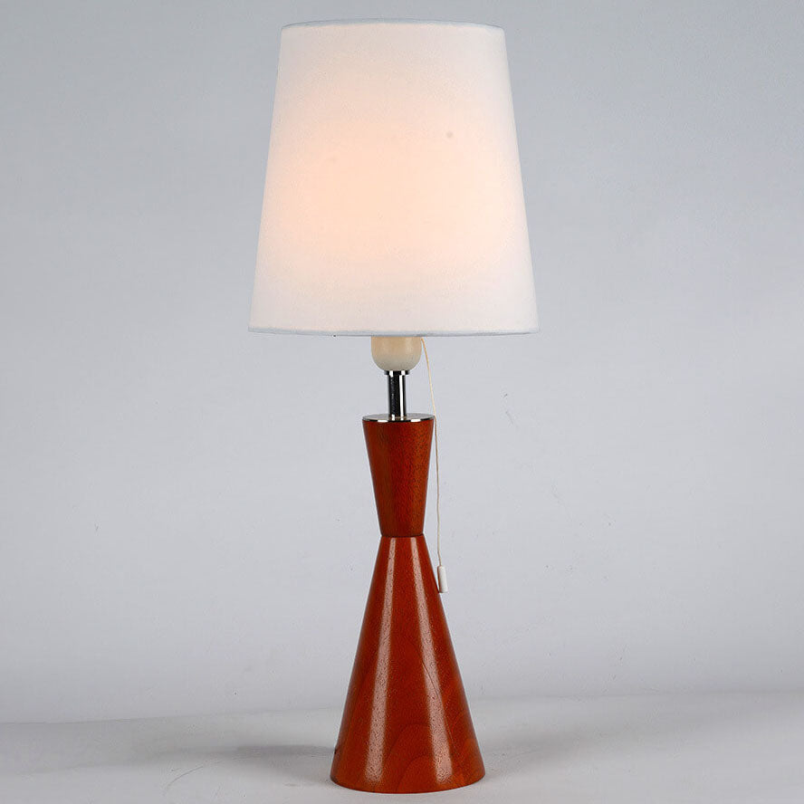 European Minimalist Oak Lamp Body Cotton PC Lampshade 1-Light Table Lamp