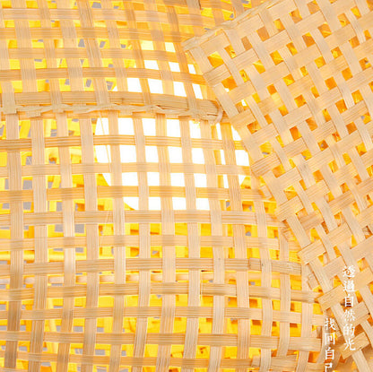 Chinese Retro Bamboo Weaving Fish Shape 1-Light Pendant Light