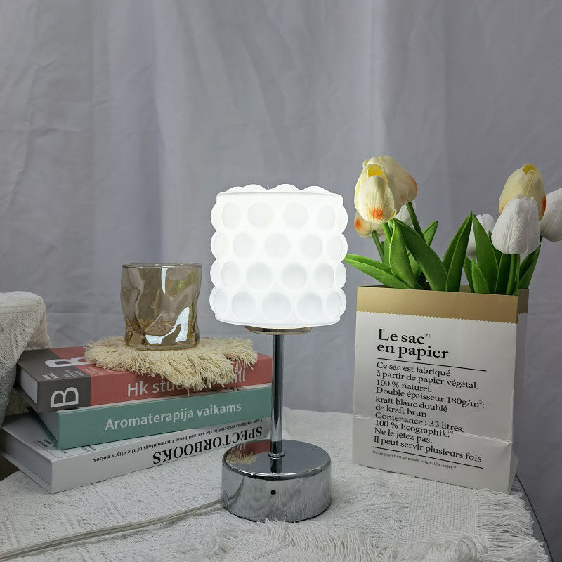 Nordic Minimalist Glass Metal LED Reading Table Lamp