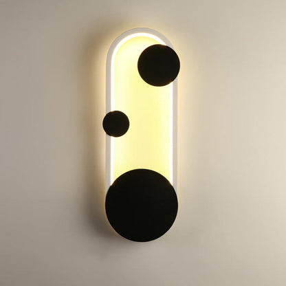 Modern Minimalist Oval Round Ring LED Wall Sconce Lamp