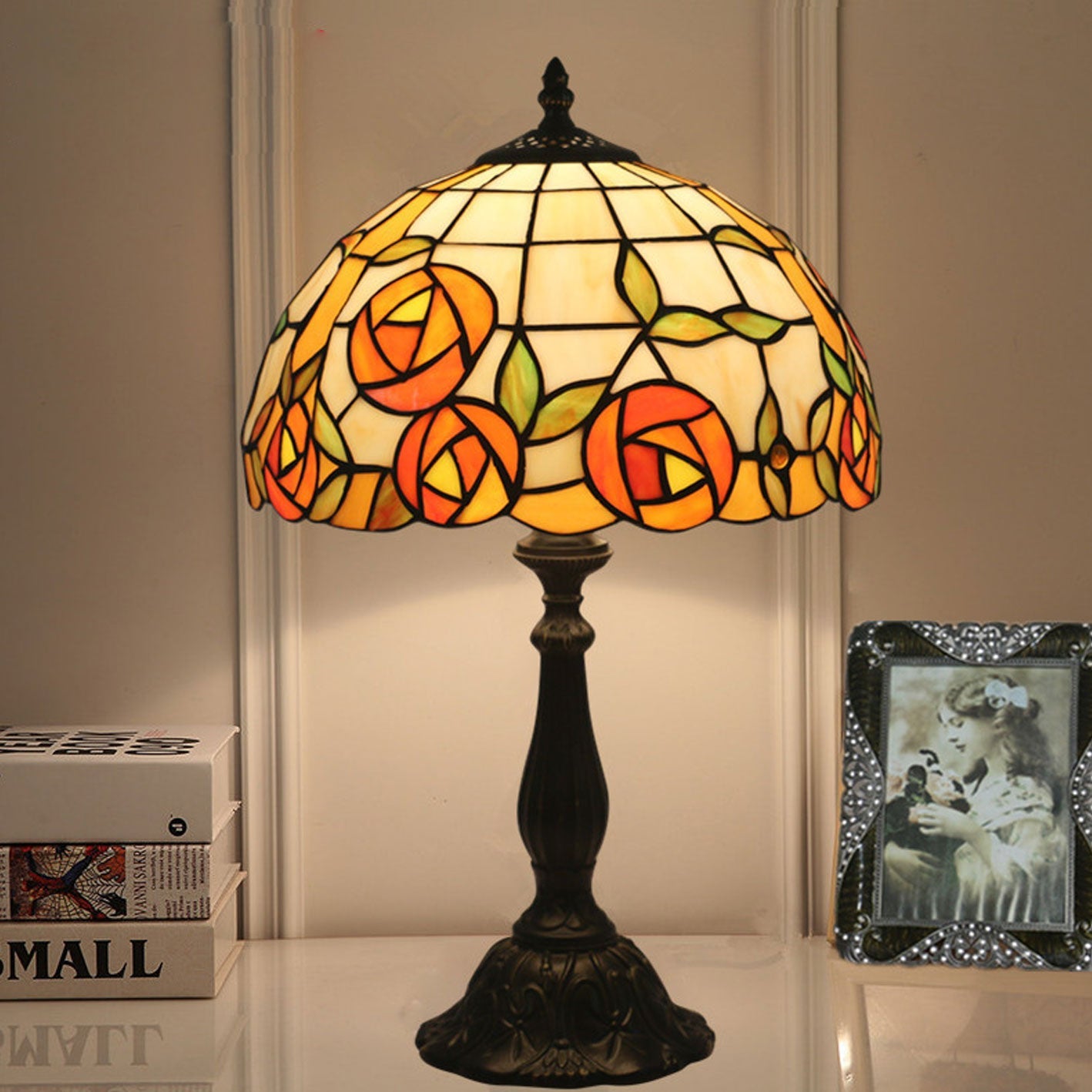 Tiffany Zinc Alloy Color 1-Light Table Lamp
