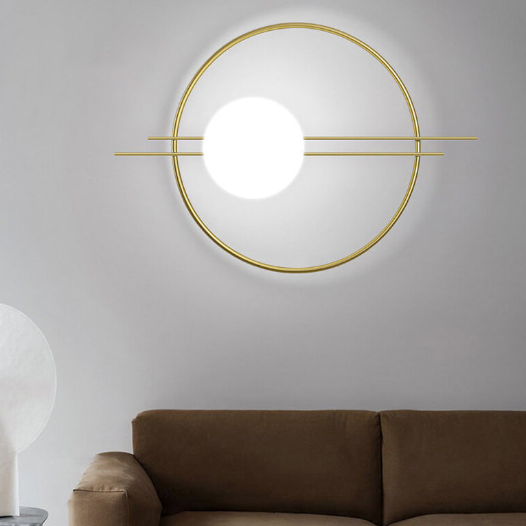 Nordic Creative Circle Ring Glass Ball 1-Light Wall Sconce Lamp