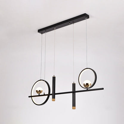 Modern Minimalist Creative Circle Line Combination Design LED Island Light Chandelier