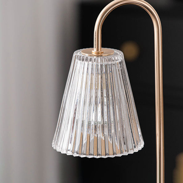 Minimalist Terrazzo Glass Shade 1-Light Melting Wax Table Lamp