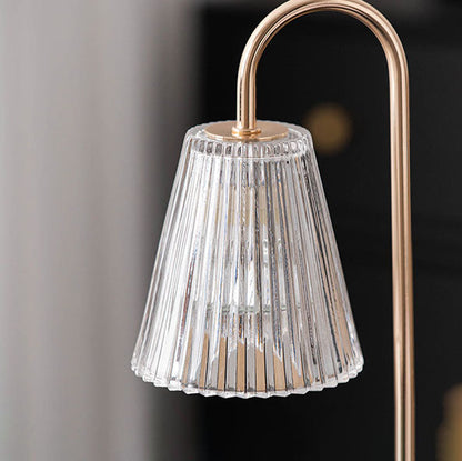 Minimalist Terrazzo Glass Shade 1-Light Melting Wax Table Lamp