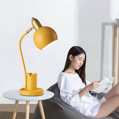 Simple Solid Color Student With Pen Barrel 1-Light Table Lamp