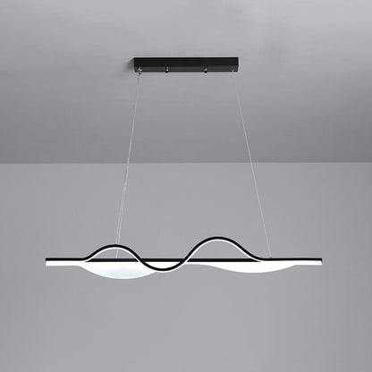 Nordic Minimalist Curved Line Long Island Light LED Chandelier