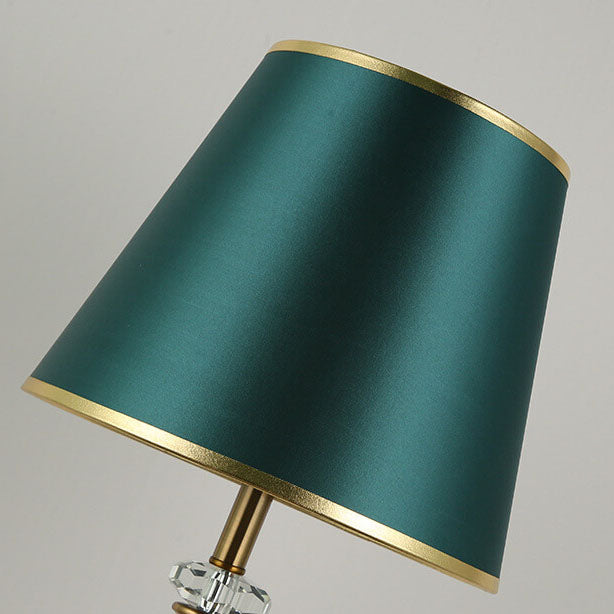 Modern Minimalist Solid Color Hardware Fabric 1-Light Table Lamp