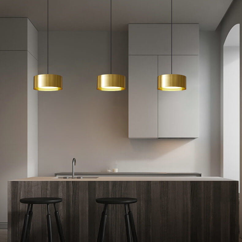 Modern Minimalist Round Head Iron LED Pendant Light